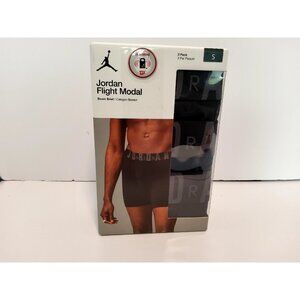 NEW 3 PACK MENS NIKE JORDAN FLIGHT MODAL SUPER SOFT BOXER BRIEF SMALL/P BLACK
